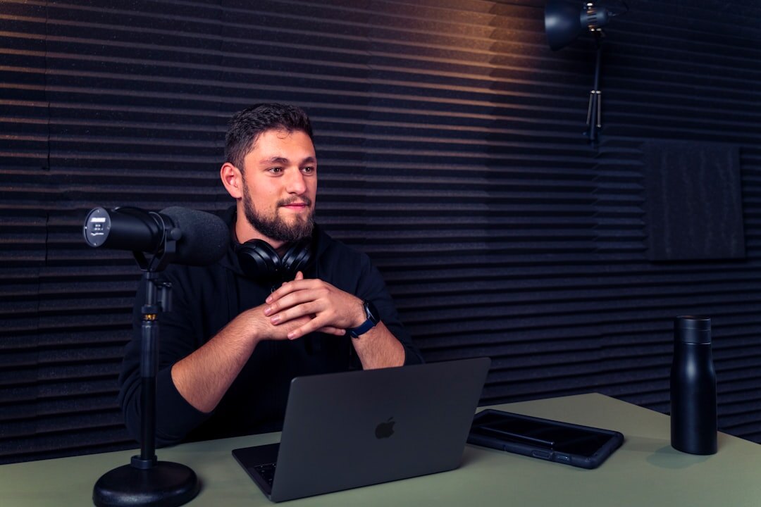 modern podcast studio setup