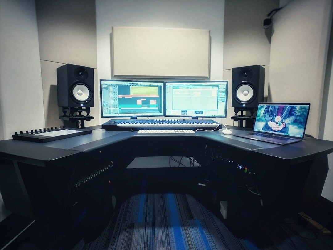 modern podcast studio setup